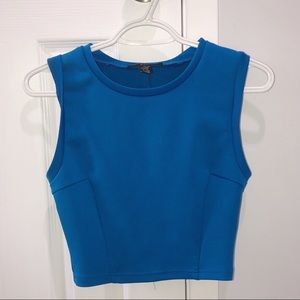 Y2K neon blue crop top S